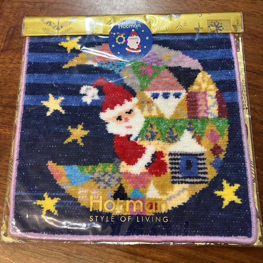 Amazon.co.jp: ホットマン ハンカチ タオル クリスマス サンタ